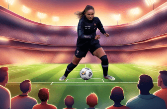 L'image montre Océane Deslandes dans un stade de foot de rêve