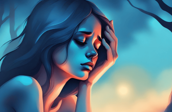 L'image montre l'illustration d'une jeune femme triste à cause du Blue Monday