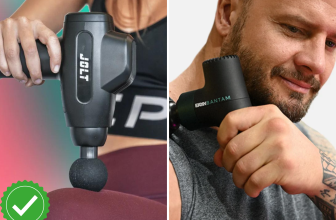 L'image montre les pistolet de massage avec le meilleur rapport qualité/prix : JOLT et EKRIN