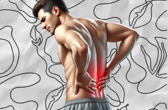 Homme souffrant de douleurs au bas du dos à gauche, tenant son dos avec une expression de douleur sur le visage